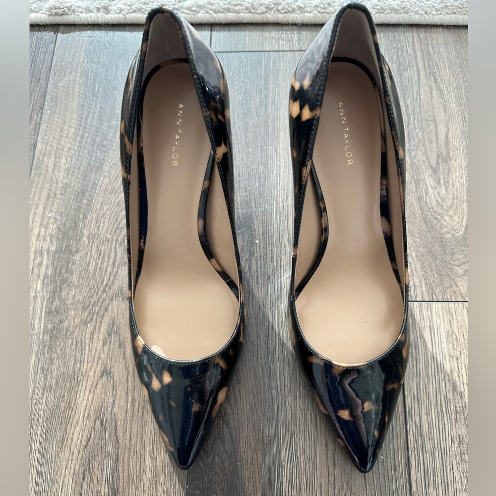 Ann Taylor Tortoise Shell Patent Pumps